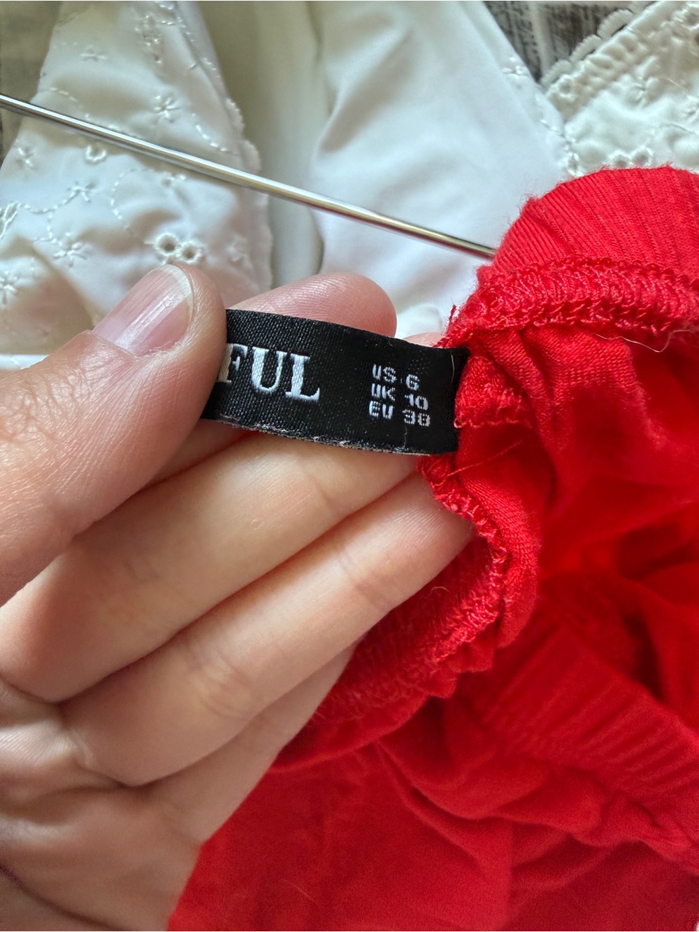 Red Ruffled Sleep Shorts - Picture 4 of 4